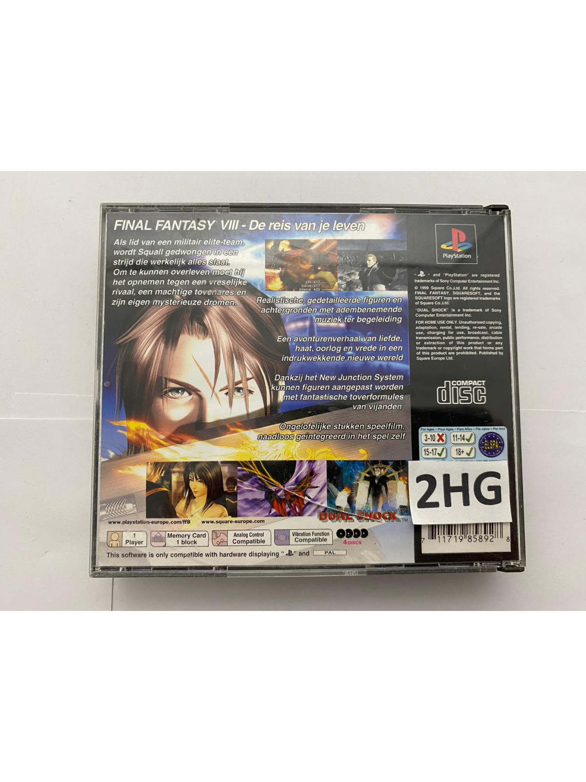 Final Fantasy VIIIPlaystation 1 Games (Partners) PS1€ 39,95 Playstation 1 Games (Partners)