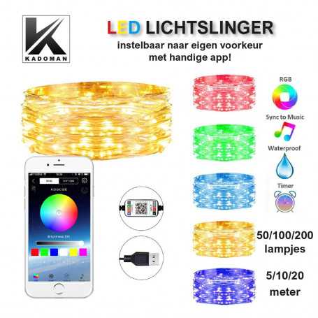 LED LICHTSLINGER 10 METER ( 100 LAMPJES)