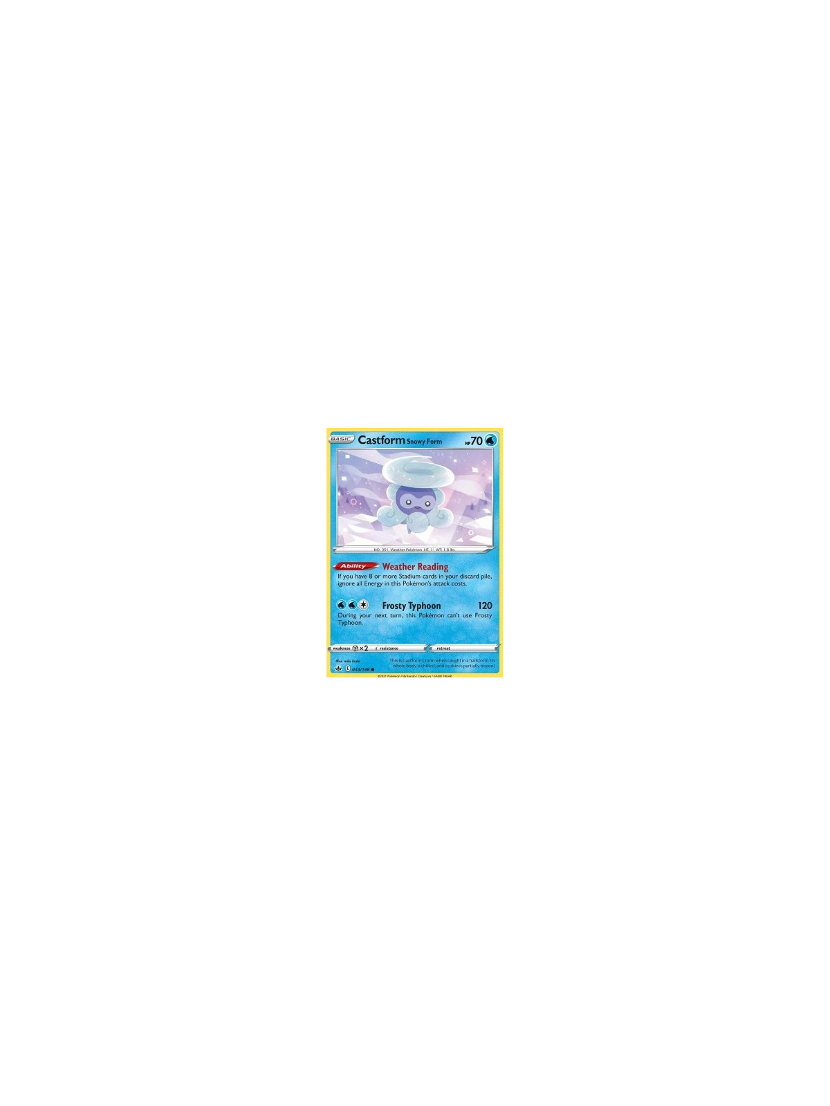Castform Snowy Form (CRE 034) 