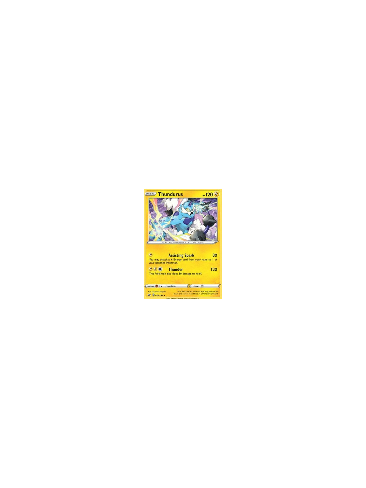 CRE 052 - Thundurus - HoloChilling Reign Chilling Reign€ 0,50 Chilling Reign