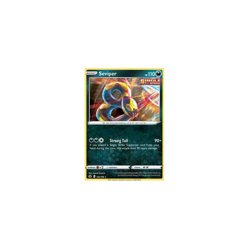 CRE 102 - Seviper Chilling Reign buy Pokemon cards 2hg nl CRE 102 - Seviper Chilling Reign buy Pokemon cards 2hg nl