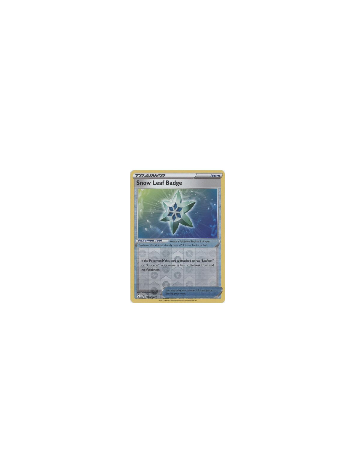 EVS 159 - Snow Leaf Badge - Reverse HoloEvolving Skies Evolving Skies€ 0,40 Evolving Skies
