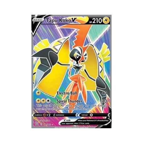 BST 147/163 - Tapu Koko V Battle Styles Battle Styles€ 4,99 Battle Styles