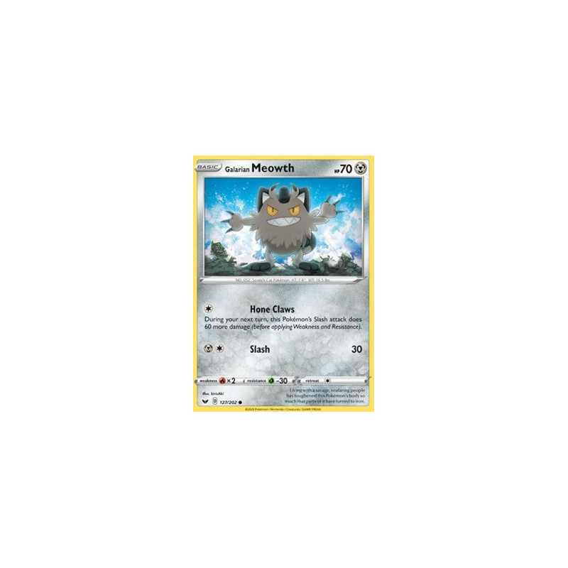 galarian meowth pokemon card Amazon.com: Galarian Perrserker - 085/159 + Galarian Meowth 084/159 -  Evolution Set - Crown Zenith main image 1