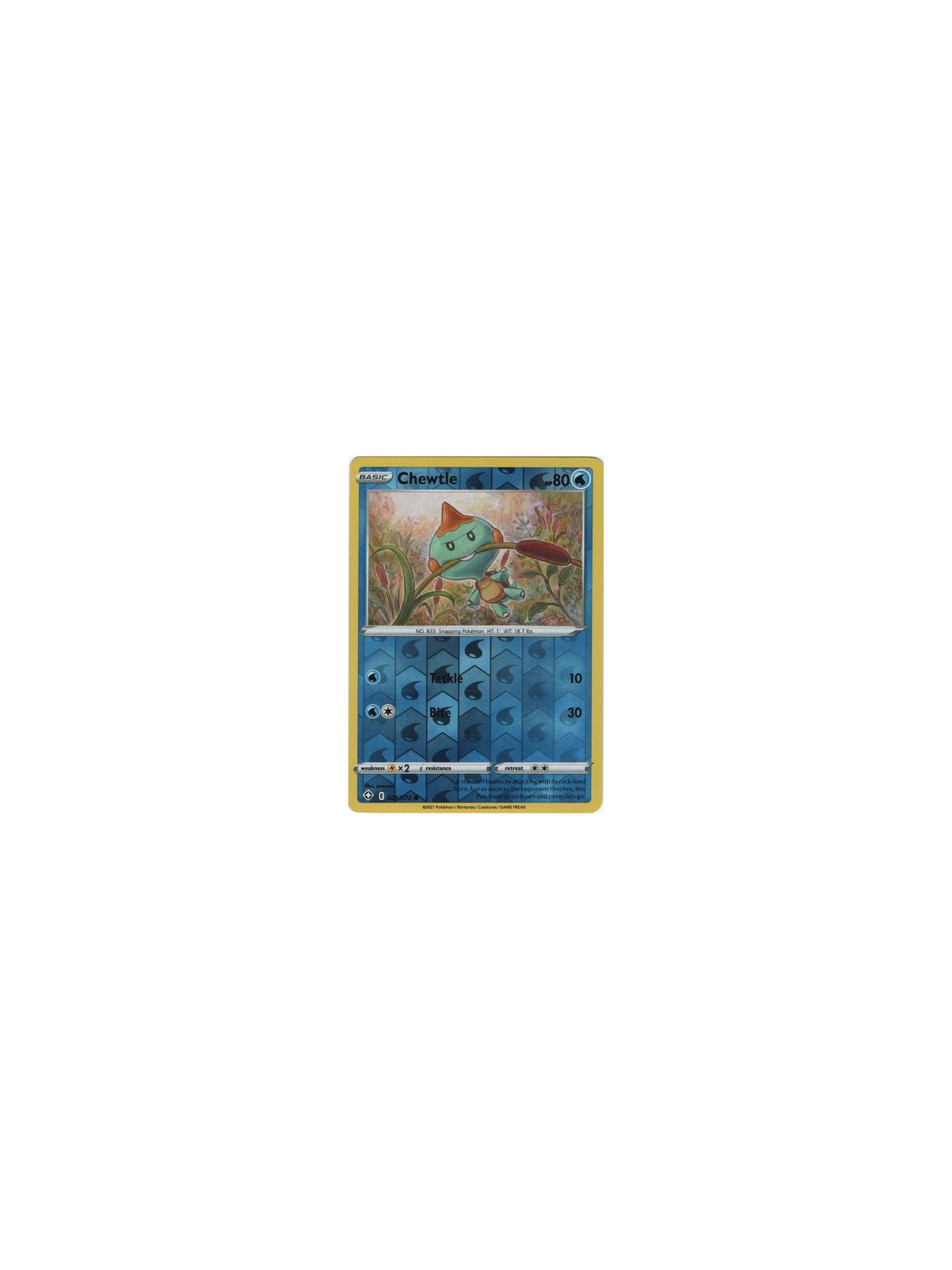 SHF 026 - Chewtle - Reverse HoloShining Fates Shining Fates€ 0,35 Shining Fates