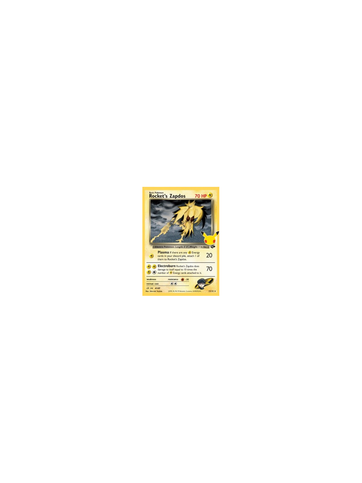 Rocket’s Zapdos (CEL GC15)