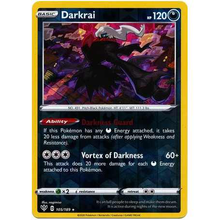DAA 105/189 - Darkrai - Reverse HoloDarkness Ablaze Darkness Ablaze€ 1,99 Darkness Ablaze