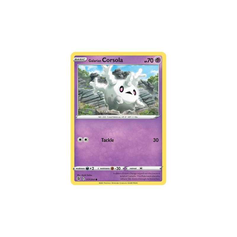 FST 117 - Galarian Corsola Fusion Strike buy Pokemon cards 2hg nl FST 117 - Galarian Corsola Fusion Strike buy Pokemon cards 2hg nl