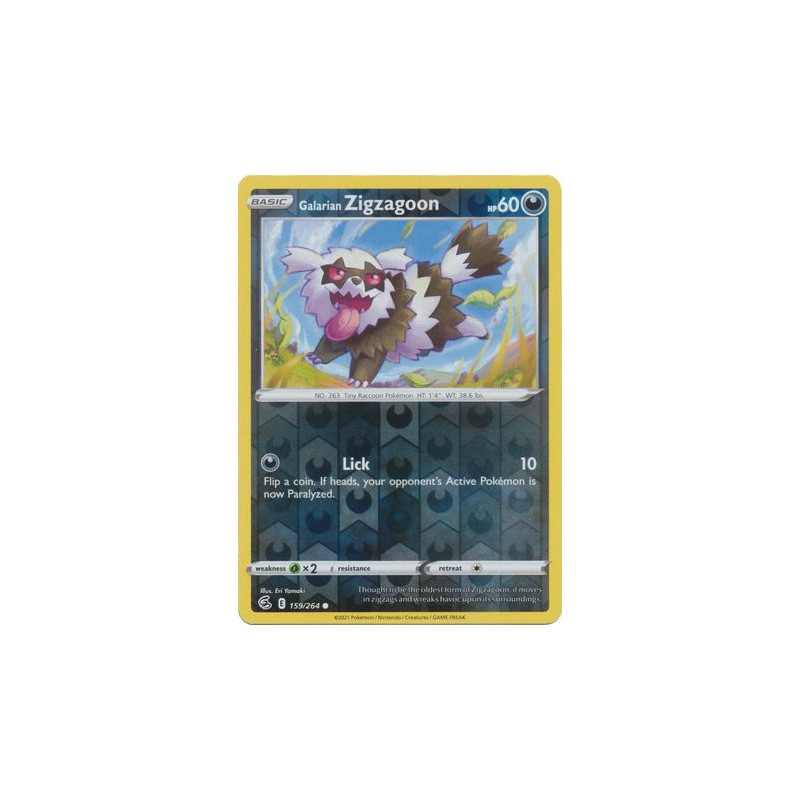 FST 159 - Galarian Zigzagoon - Reverse Holo Fusion Strike buy Pokemon cards  2hg nl