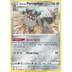 SSH 128 - Galarian Perrserker - Holo SSH 128 - Galarian PerrserkerSword and Shield Sword & Shield€ 0,20 Sword and Shield