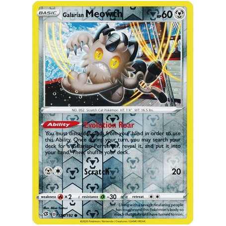 RCL 126/192 - Galarian Meowth - Reverse Holo