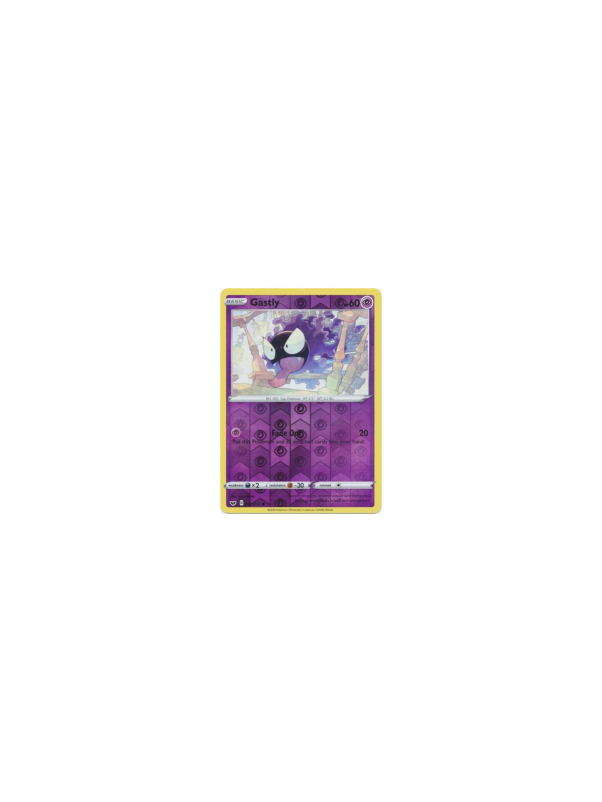 SSH 083 - Gastly - Reverse HoloSword and Shield Sword & Shield€ 0,35 Sword and Shield