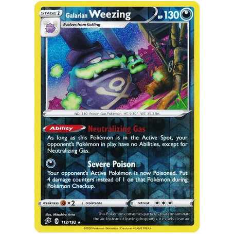 RCL 113/192 - Galarian Weezing - Reverse Holo