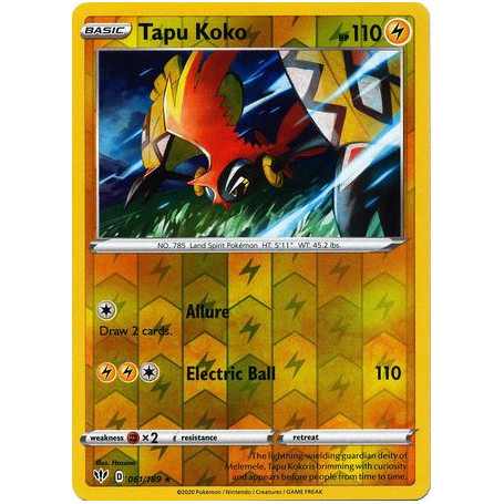 DAA 061 - Tapu Koko - Reverse HoloDarkness Ablaze Darkness Ablaze€ 0,60 Darkness Ablaze