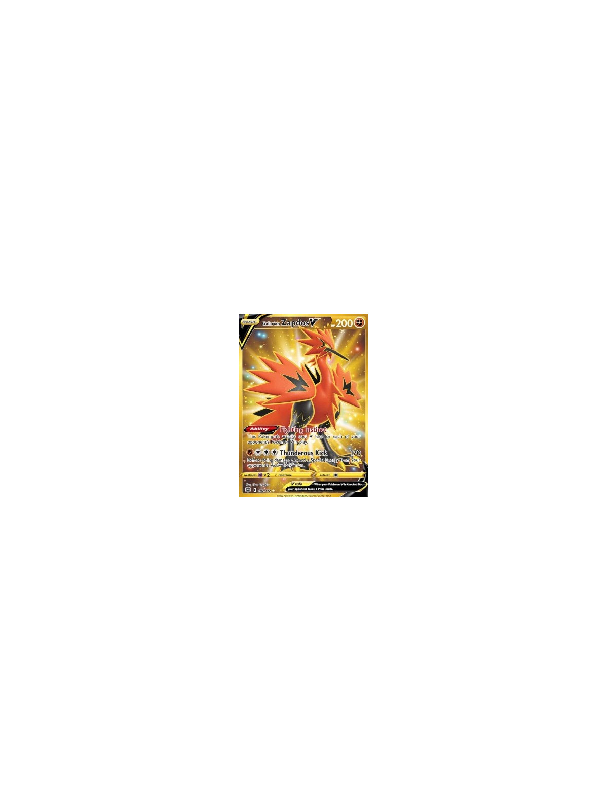 BRS 182 - Galarian Zapdos V - 