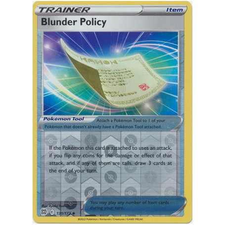 BRS 131 - Blunder Policy - REVERSE HOLO