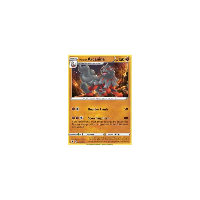 ASR 071 - Hisuian Arcanine Astral Radiance buy Pokemon cards 2hg nl ASR 071 - Hisuian Arcanine Astral Radiance buy Pokemon cards 2hg nl
