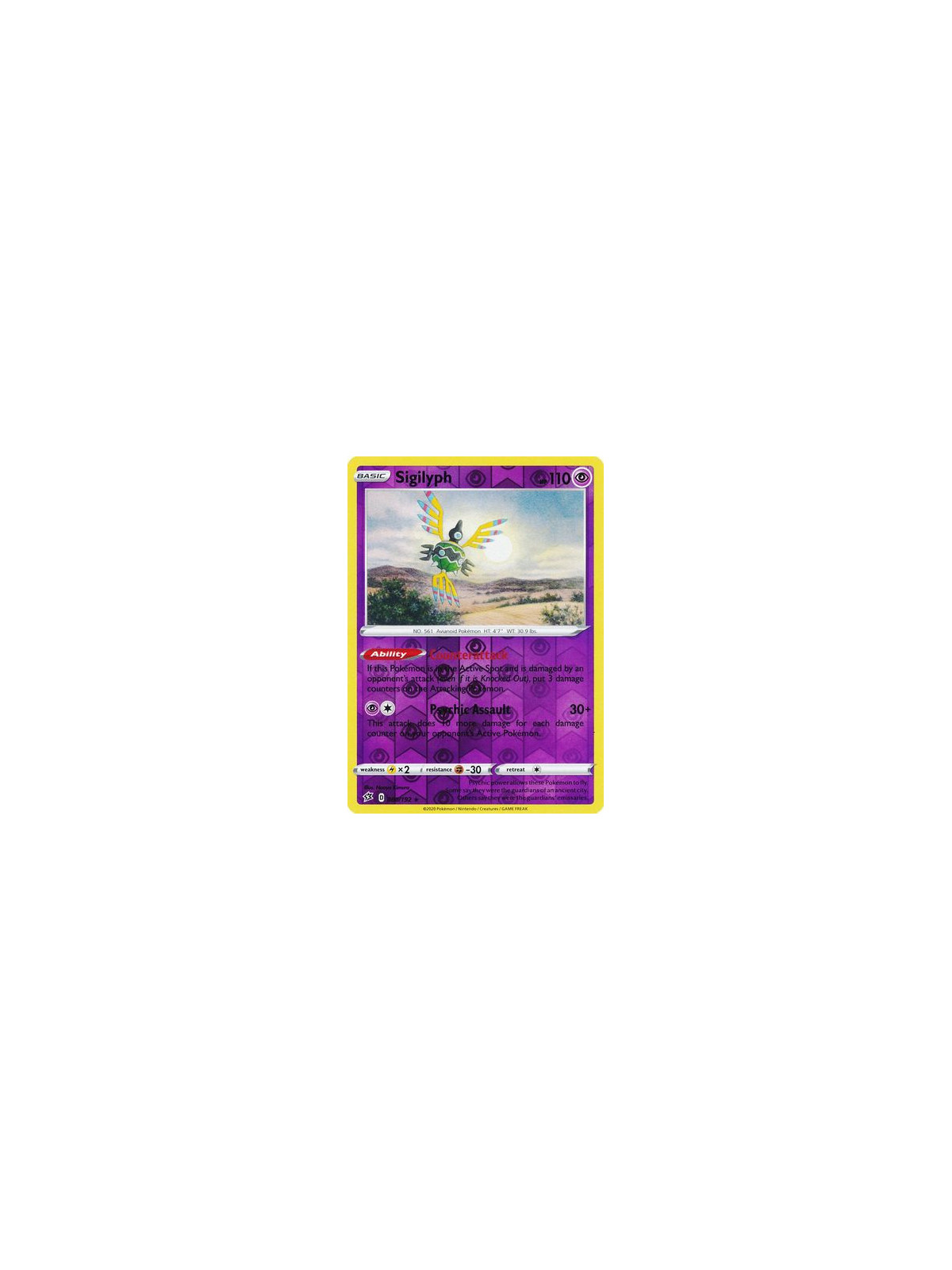 RCL 080/192 - Sigilyph - Reverse Holo
