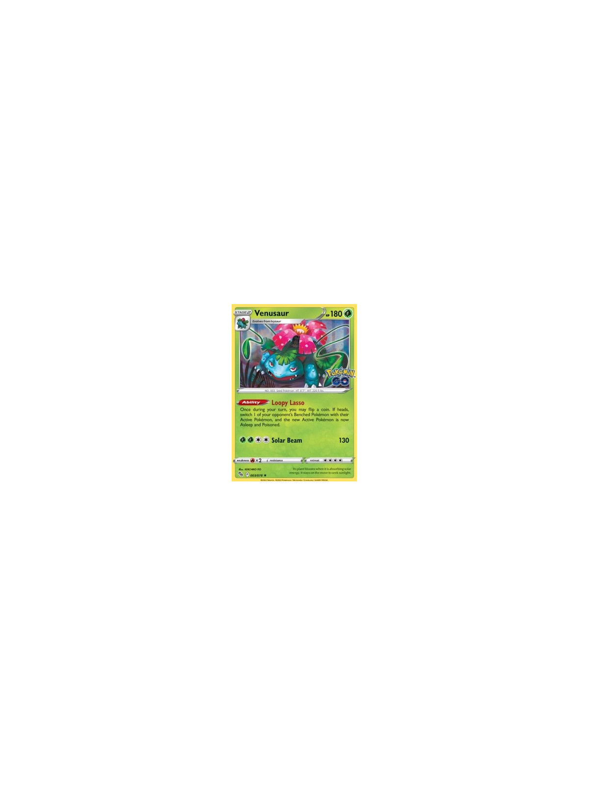 PGO 003 - Venusaur - Reverse Holo