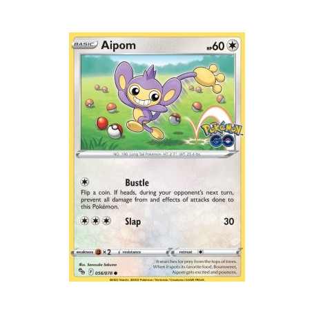 PGO 056 - Aipom - Reverse Holo