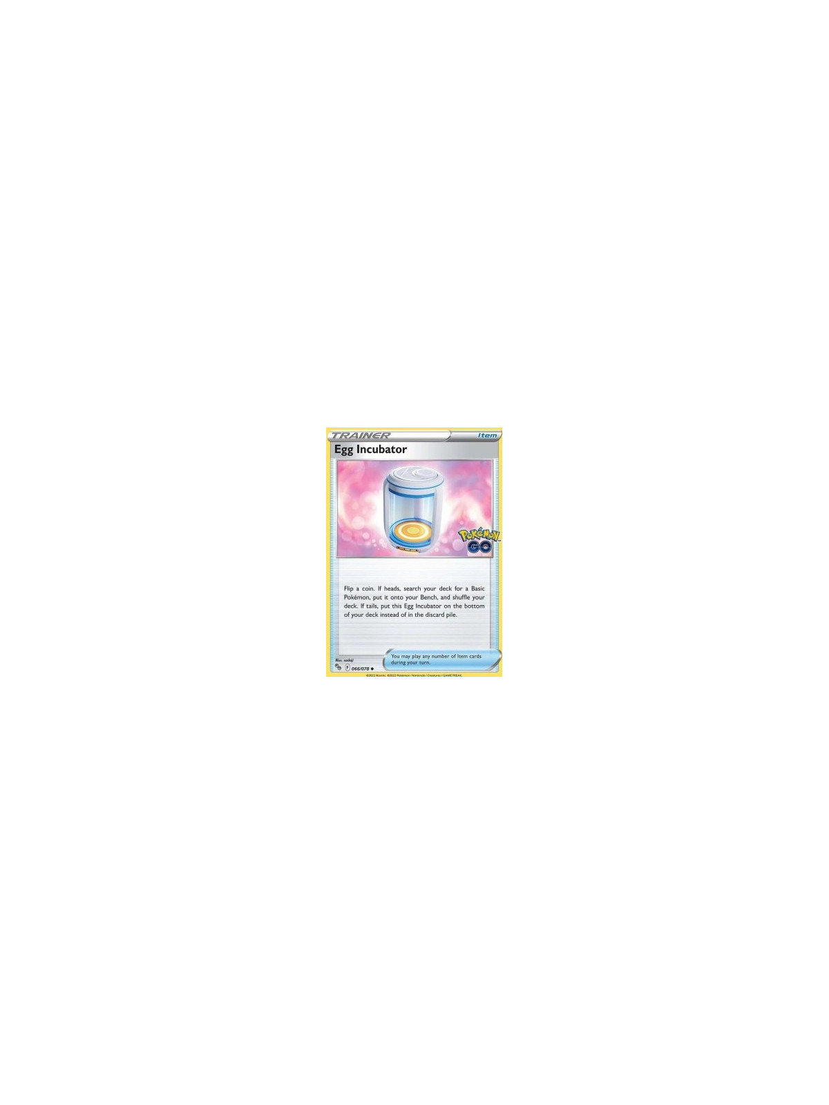 PGO 066 - Egg Incubator - Reverse Holo