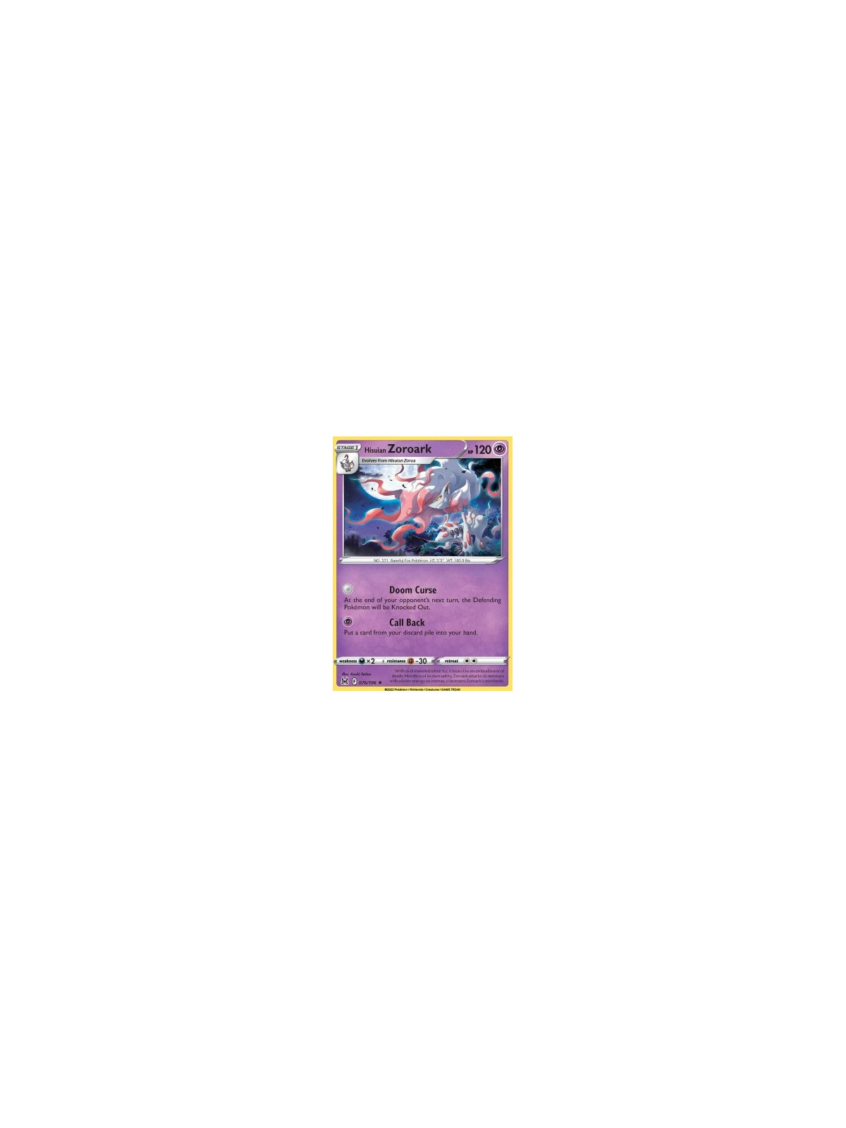 LOR 076 - Hisuian Zoroark