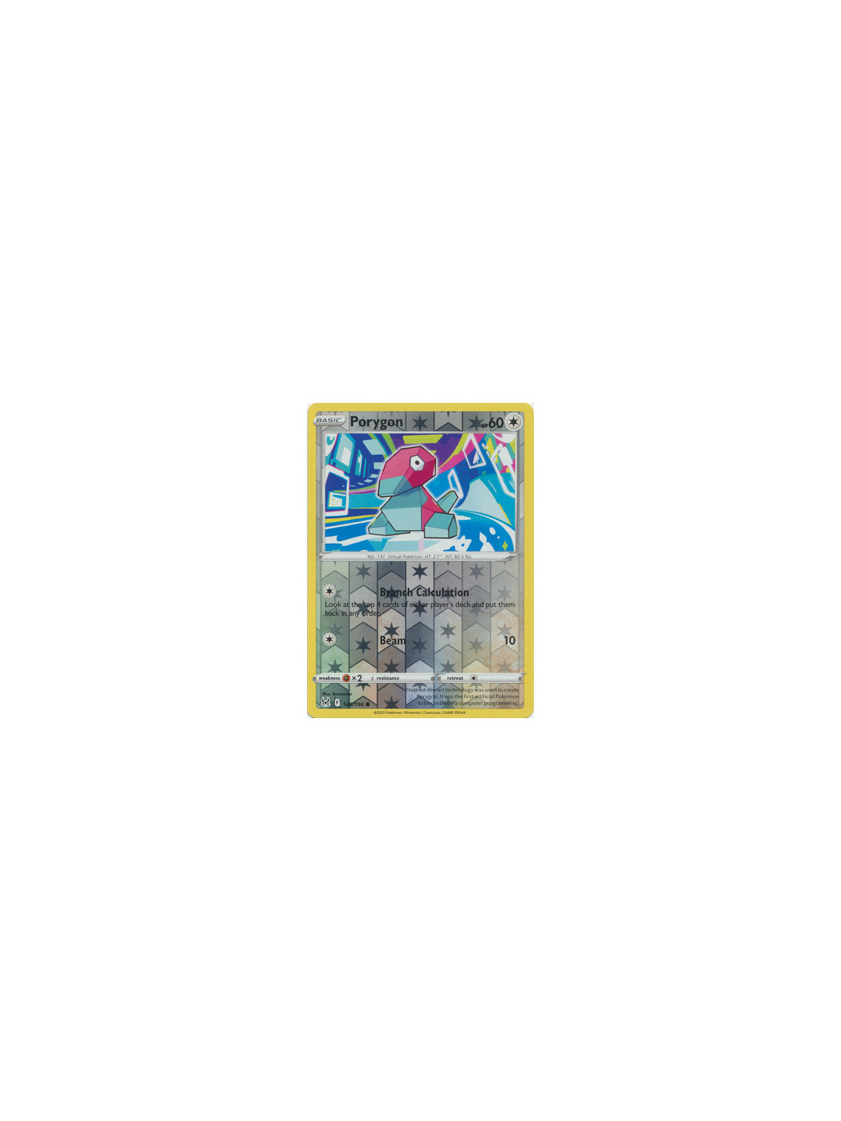 LOR 140 - Porygon - Reverse Holo
