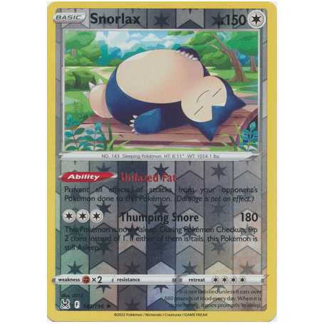 LOR 143 - Snorlax - Reverse Holo