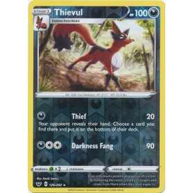 SSH 126 - Thievul - Reverse Holo SSH 126 - Thievul - Reverse HoloSword and Shield Sword & Shield€ 0,50 Sword and Shield