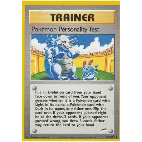 NDE 102 - Pokémon Personality TestNeo Destiny Neo Destiny€ 0,75 Neo Destiny