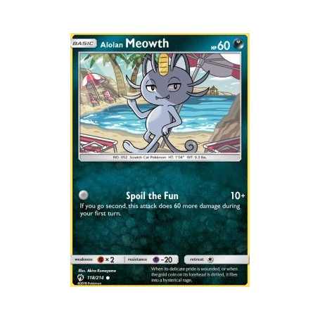 LOT 118 - Alolan Meowth Lost Thunder Lost Thunder€ 0,10 Lost Thunder