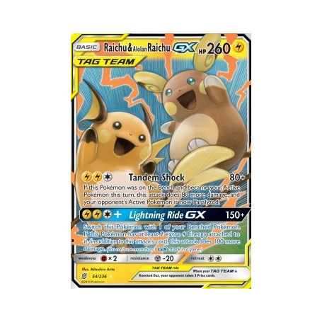 Raichu & Alolan Raichu GX (UNM 054)