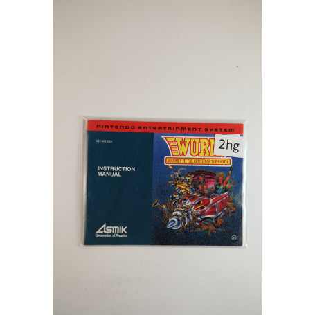 Wurm Journey To The Center Of The Earth (Manual, NES)