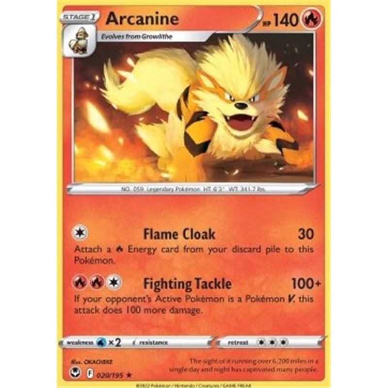 SIT 020 - Arcanine - Reverse Holo