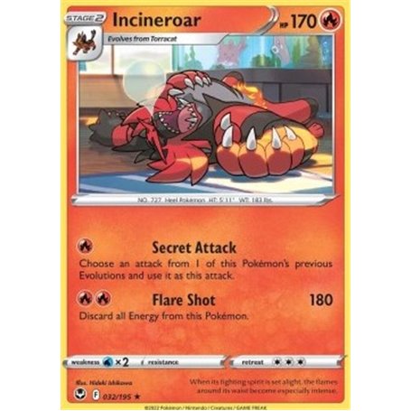 SIT 032 - Incineroar - Reverse HoloSilver Tempest Silver Tempest€ 0,75 Silver Tempest