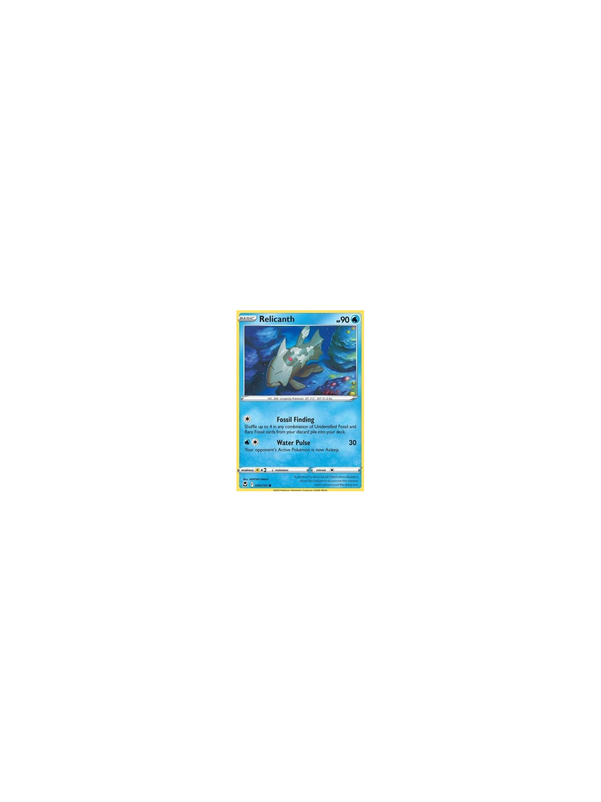 SIT 044 - Relicanth - Reverse Holo