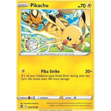 SIT 049 - Pikachu - Reverse HoloSilver Tempest Silver Tempest€ 0,50 Silver Tempest