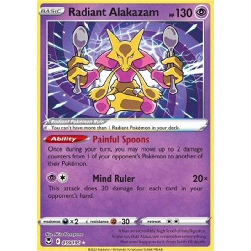 SIT 059 - Radiant AlakazamSilver Tempest Silver Tempest€ 1,99 Silver Tempest