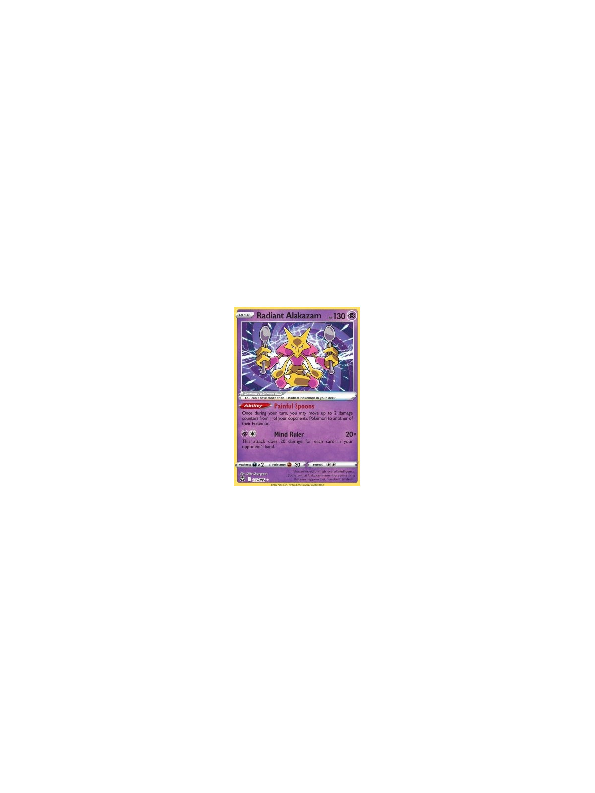 SIT 059 - Radiant AlakazamSilver Tempest Silver Tempest€ 1,99 Silver Tempest
