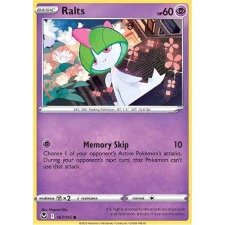 SIT 067 - Ralts - Reverse HoloSilver Tempest Silver Tempest€ 0,35 Silver Tempest