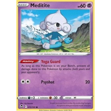 SIT 072 - Meditite - Reverse HoloSilver Tempest Silver Tempest€ 0,35 Silver Tempest