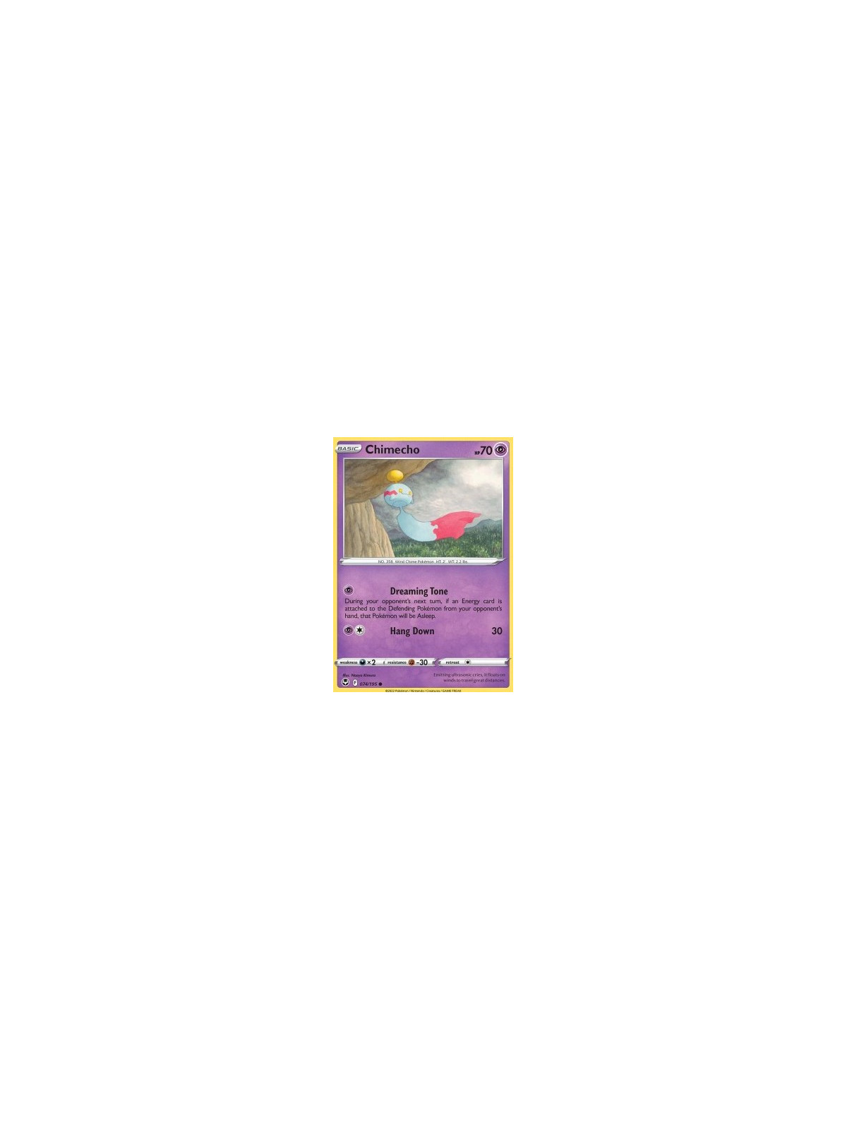 SIT 074 - Chimecho - Reverse Holo