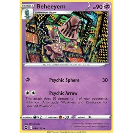 SIT 080 - Beheeyem - Reverse HoloSilver Tempest Silver Tempest€ 0,35 Silver Tempest