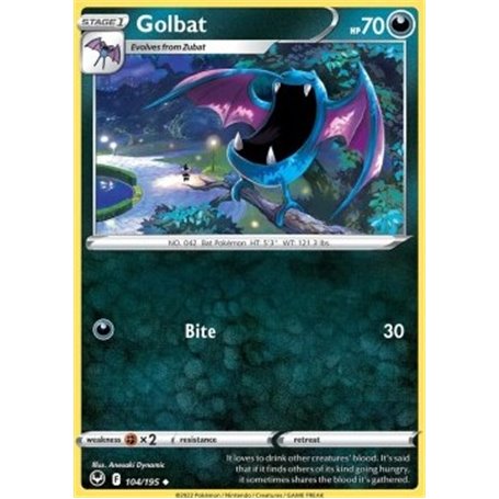 SIT 104 - Golbat - Reverse HoloSilver Tempest Silver Tempest€ 0,35 Silver Tempest