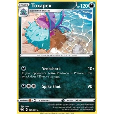 SIT 115 - Toxapex - Reverse HoloSilver Tempest Silver Tempest€ 0,35 Silver Tempest