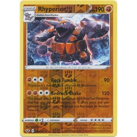 SSH 099 - Rhyperior - Reverse Holo SSH 099 - Rhyperior - Reverse HoloSword and Shield Sword & Shield€ 0,80 Sword and Shield