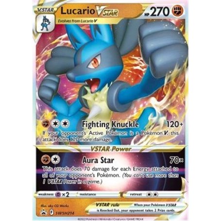 SWSH 214 - Lucario VSTARSWSH Black Star Promo's SWSH Black Star Promos€ 3,99 SWSH Black Star Promo's