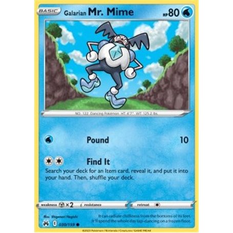 CRZ 030 - Galarian Mr. Mime - Reverse Holo