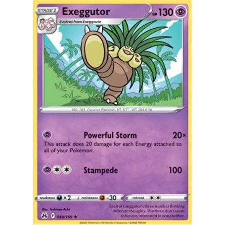 CRZ 058 - Exeggutor - Reverse HoloCrown Zenith Crown Zenith€ 0,75 Crown Zenith