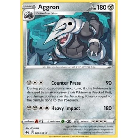 CRZ 089 - Aggron - Reverse Holo